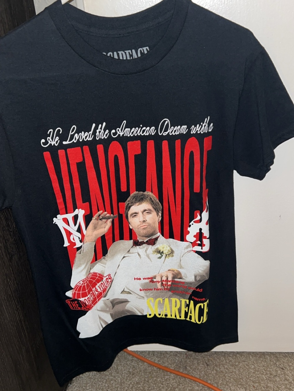 Ripple Junction Scarface Vengeance Graphic Tee - Black, Red, Yellow